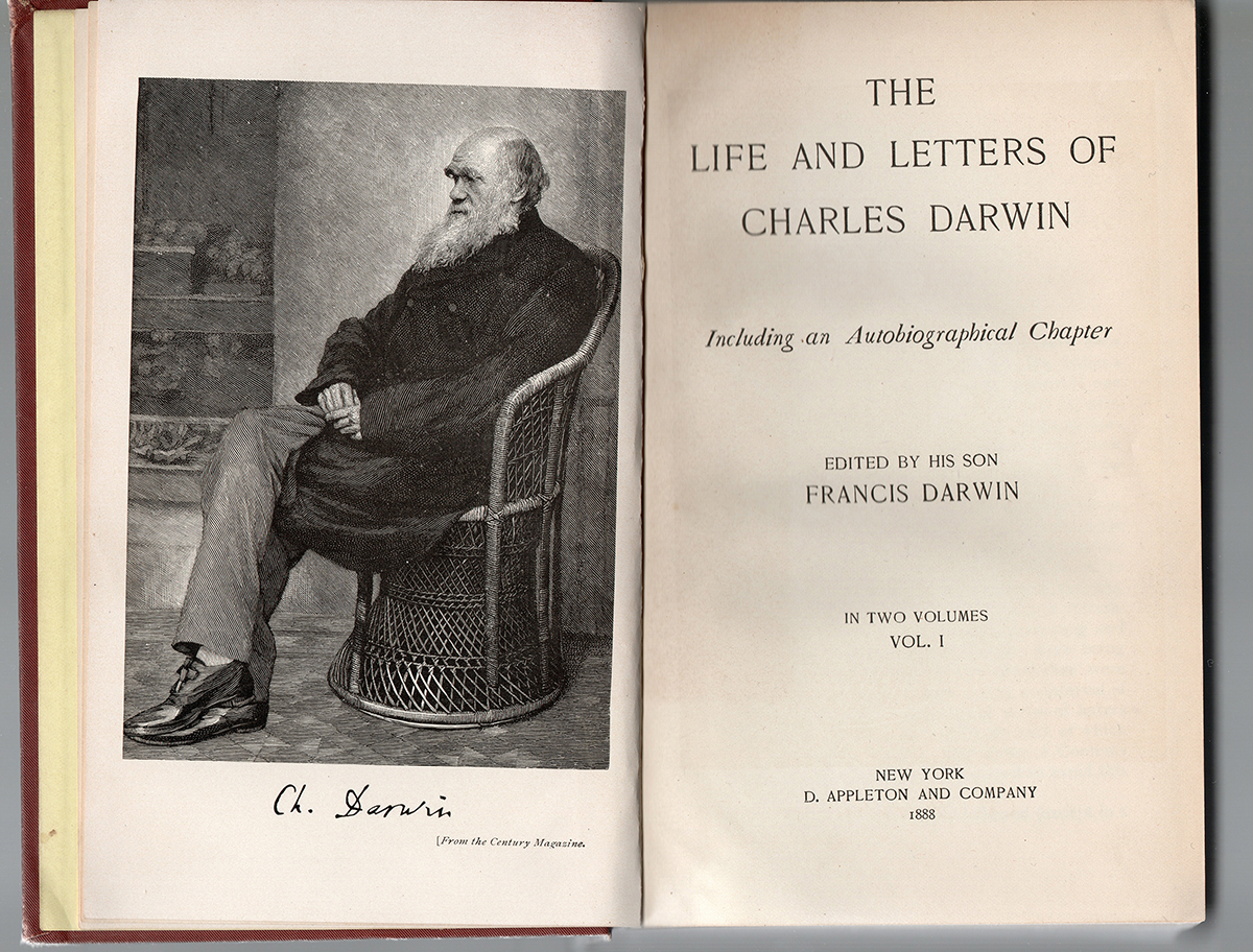 Boek Eersts Pag The life and letters of Charles Darwin