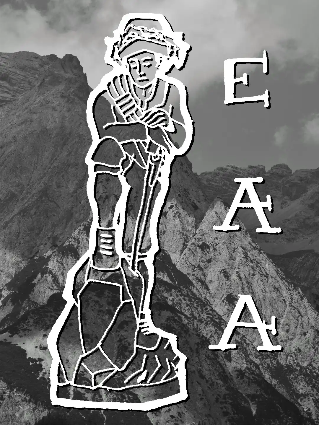 EAA mountain logo bw